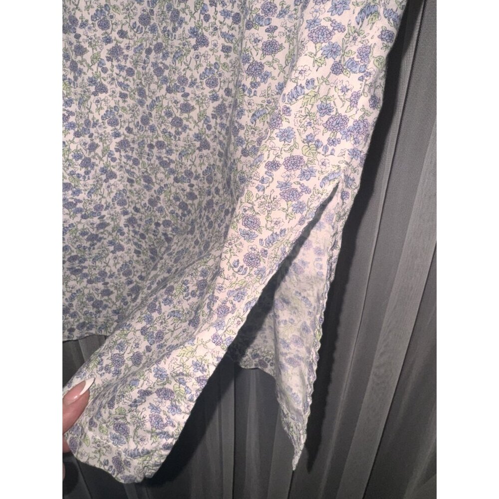 Esprit De Corp Womens Floral Sleeveless Cotton Dress Size 7/8 White & Purple - Picture 3 of 5